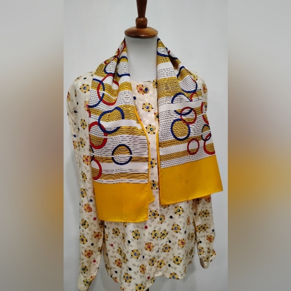 VINTAGE JEWEL JACQUARD SILK BLOUSE - Picture 9 of 11